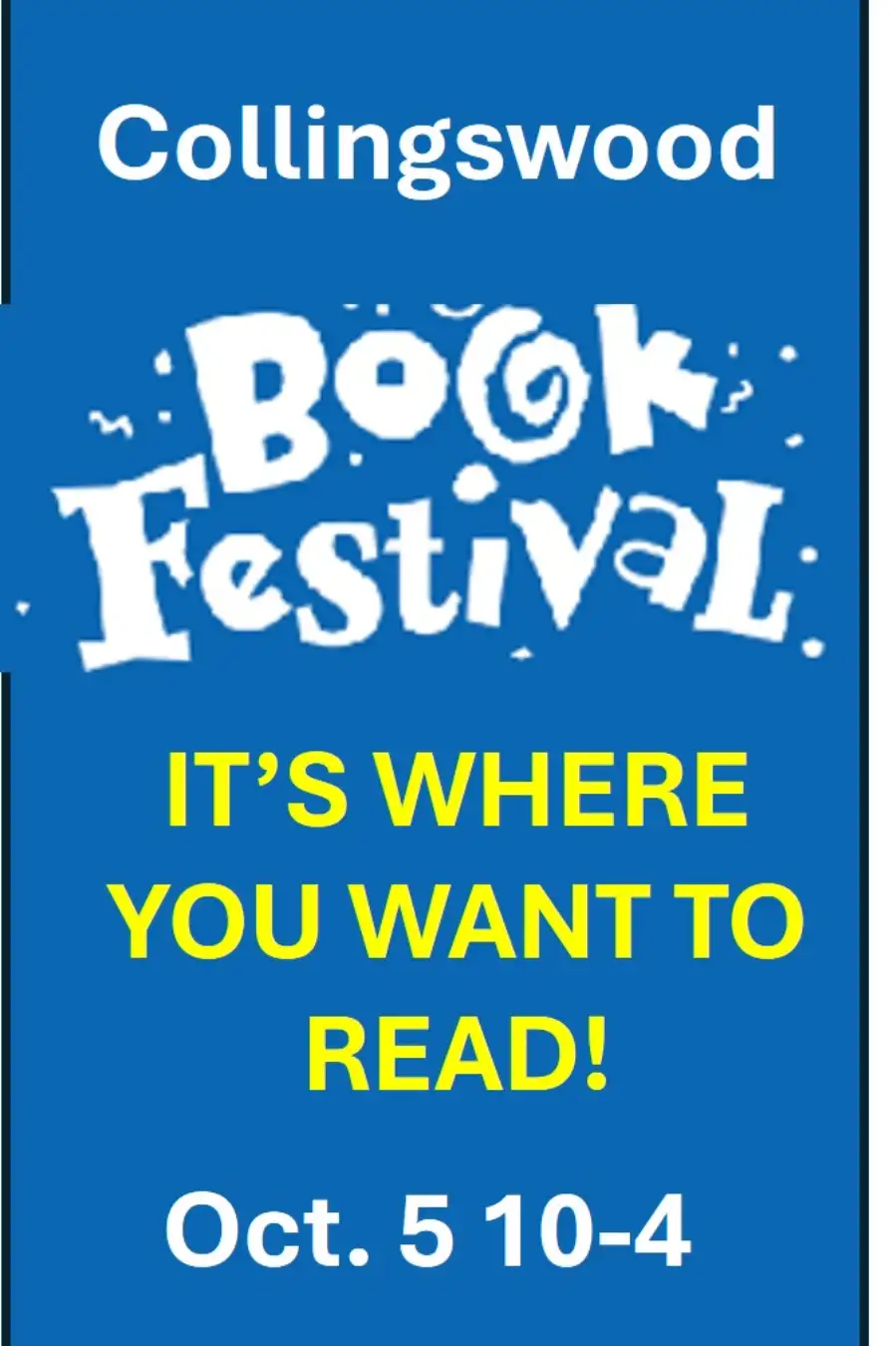 Oct 5 Collingswood Book Festival Image